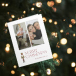 Moderne Notenkraker Vrolijk Kerstfeest 2 Familie F Kaart<br><div class="desc">Vier het vakantieseizoen met de Modern Notenkraker Vrolijk kerstfeest 2 Foto Typografie Kaart! Deze prachtige kaart is voorzien van een prachtige waterverf notenkraker geplaatst tegen een achtergrond van feestelijke typografie in een rijke bordeauxrode tint. Personaliseer uw 2 familiefoto's en familienaam om uw kaart echt uniek te maken. Bij het openen...</div>