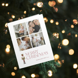 Moderne Notenkraker Vrolijk Kerstfeest 4 Familie F Kaart