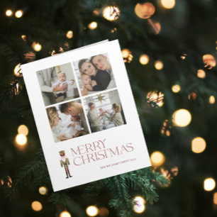 Moderne Notenkraker Vrolijk Kerstfeest 4 Familie F Kaart