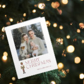 Moderne Notenkraker Vrolijk Kerstfeest Familie Fot Kaart