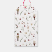 Moderne Notenkraker Vrolijke Kerstmis Foto Typogra Cadeaulabel (Achterkant)