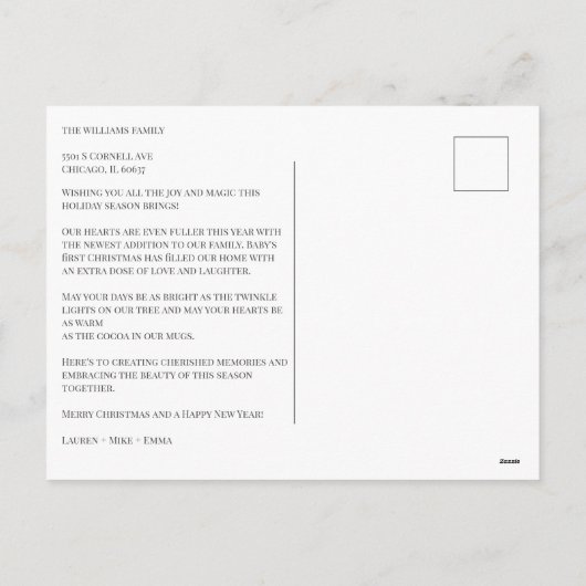 Moderne Notenkraker Vrolijke Kerstmis Foto Typogra Feestdagenkaart (Achterkant)