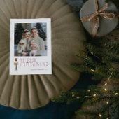 Moderne Notenkraker Vrolijke Kerstmis Foto Typogra Feestdagenkaart