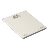 Moderne Notepad Aardse Makelaar Notitieblok (Schuin)