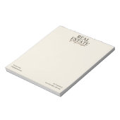 Moderne Notepad Aardse Makelaar Notitieblok (Linkerzijde)