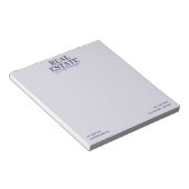 Moderne Notepad Lavendel Vastgoedmakelaar Notitieblok (Schuin)