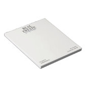 Moderne Notepad Neutrale Vastgoedmakelaar Notitieblok (Schuin)