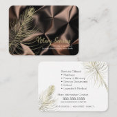 Moderne Notional Services Gold Brown Pattern Visitekaartje (Voorkant / Achterkant)