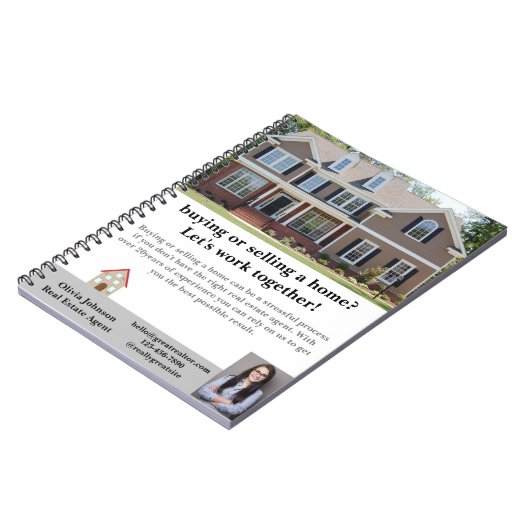 Moderne Notitieboek Estate Agent Custom (Linkerzijde)