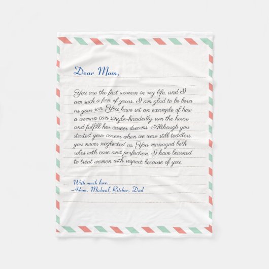 Moderne Notitieboek handgeschreven liefdesbrief Fleece Deken (Voorkant)