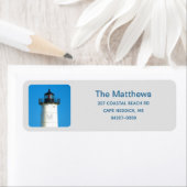 Moderne nubble Lighthouse Return Address Etiket (Insitu)