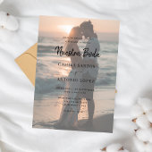 Moderne Nuestra Boda | Faded foto Spaanse bruiloft Kaart