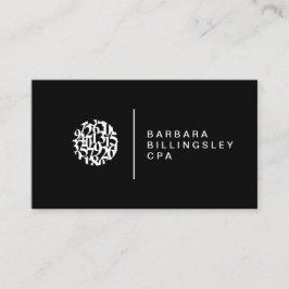 Moderne Nummers Logo Accountant Zwart Visitekaartje