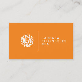 Moderne Nummers Logo Oranje Accountant Visitekaartje