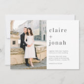 Moderne Nuptial Photo Wedding Invitation MNU Kaart (Voorkant)