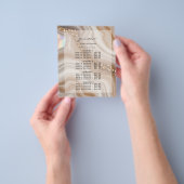 Moderne Nuteral Beige Gouden Prijslijst Menu (Hand)