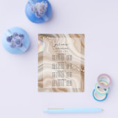 Moderne Nuteral Beige Gouden Prijslijst Menu (Enkel)
