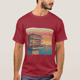 Moderne Oase: Luxe Zonsondergang T-shirt
