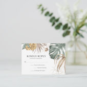 Moderne Oasis Tropische Bestemming Bruiloft Informatiekaartje (Staand voorkant)