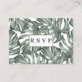 Moderne Oasis Tropische Bestemming Bruiloft Informatiekaartje (Achterkant)