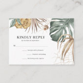 Moderne Oasis Tropische Bestemming Bruiloft Informatiekaartje (Voorkant)