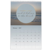 Moderne Oceaan Quote Kalender (Feb 2027)