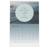 Moderne Oceaan Quote Kalender (Mar 2027)