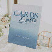 Moderne Oceaan Waterverf Baby shower Kaarten & Ges Reclamebord Met Voetstuk