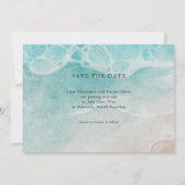 Moderne Oceaangewaterd Waterverf Bruiloft Save The Date (Achterkant)