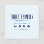 Moderne oceaangolven Blauwe penseelstreek Waterver Kortingskaartje (Achterkant)