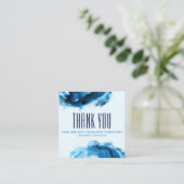 Moderne oceaangolven Blauwe penseelstreek Waterver Kortingskaartje (Staand voorkant)