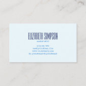 Moderne oceaangolven Blauwe penseelstreek Waterver Visitekaartje (Achterkant)