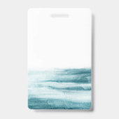 Moderne oceaangolven foto ID Badge (Achterkant)