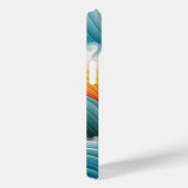 Moderne Oceaankleurrijke Golf Abstracte Kunst Case-Mate iPhone Case (Achterkant / Rechts)