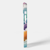 Moderne Oceaankleurrijke Golf Abstracte Kunst Case-Mate iPhone Case (Achterkant / Links)