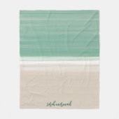 Moderne Ocean Beach Turquoise Zand Fleece Deken (Voorkant)