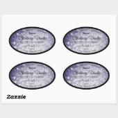 Moderne Ocean Blue Sparking Glitter Product Labels (Vel)