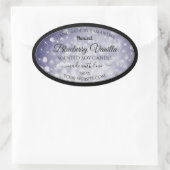 Moderne Ocean Blue Sparking Glitter Product Labels (Tas)