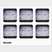 Moderne Ocean Blue Sparking Glitter Product Labels (Vel)