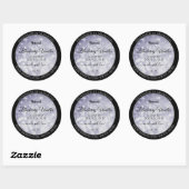 Moderne Ocean Blue Sparking Glitter Product Labels (Vel)