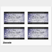 Moderne Ocean Blue Sparking Glitter Product Labels (Vel)