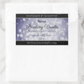 Moderne Ocean Blue Sparking Glitter Product Labels (Tas)