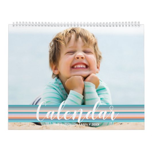 Moderne Ocean Custom Family Fotokalender Kalender (Hoes)