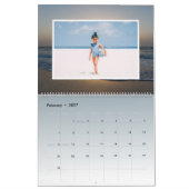 Moderne Ocean Custom Family Fotokalender Kalender (Feb 2027)