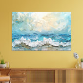 Moderne Ocean Waves kunstwerk uitgerekt canvas Pri Afdruk (Insitu (Woonkamer))