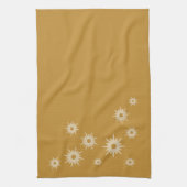 Moderne Ochre Gold Starburst-design uit de middele Theedoek (Verticaal)