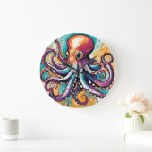 Moderne Octopus Abstract Grote Klok (Huis)