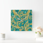 Moderne octopus Art Wall-klok - Schilderen Vierkante Klok (Huis)