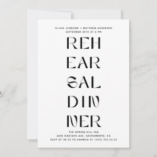 Moderne Oefenavond Dinner   Redactionele Typografi Kaart