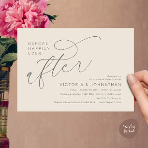 Moderne Oefenbruiloftsdiner voor Happily Ever Afte Kaart